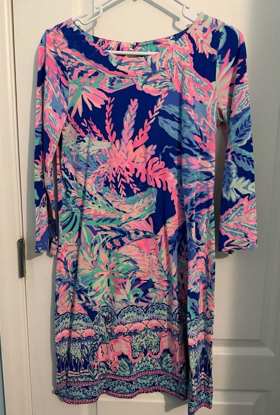 Lilly Pulitzer Marlowe Long Sleeve T-Shirt Dress Tusk In Sun Size S